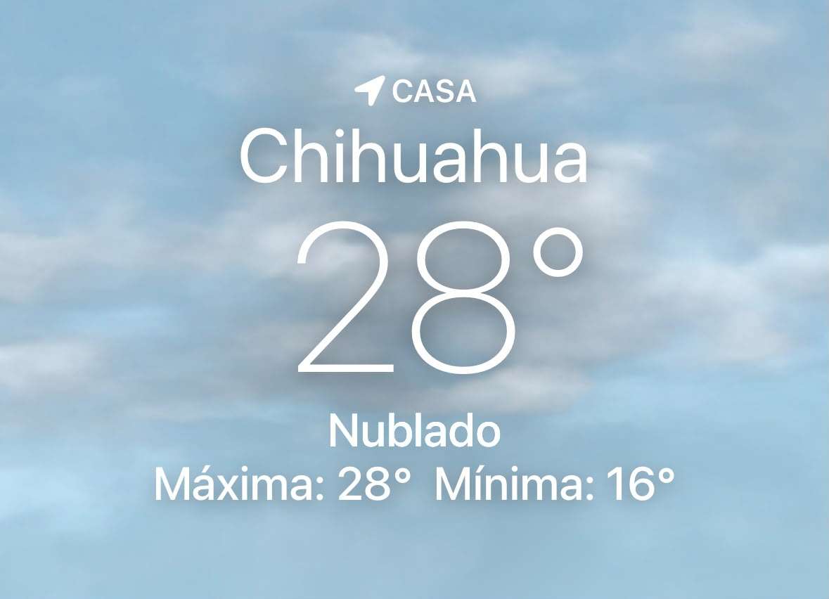 Alcanza termómetro maxima de 28°C con cielo nublado 