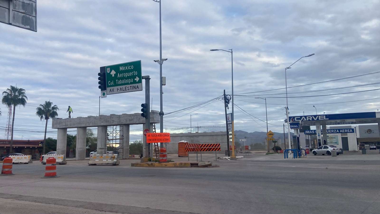Avanza 40% la construcción del puente Palestina y Fuerza Aérea