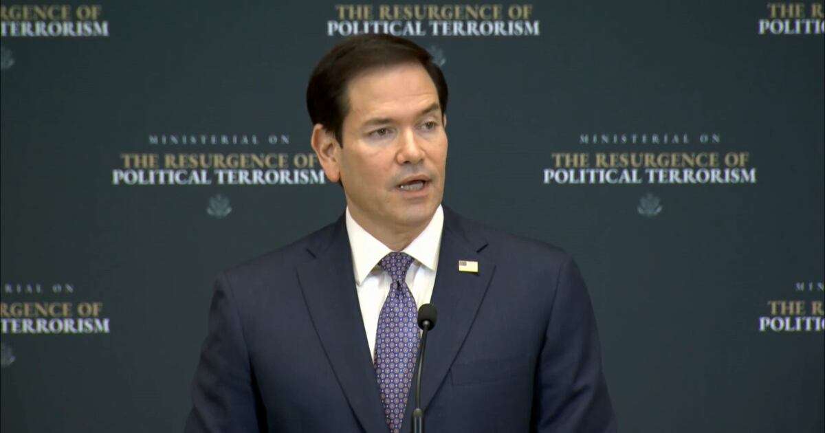 Alerta Marco Rubio sobre terrorismo político de izquierda