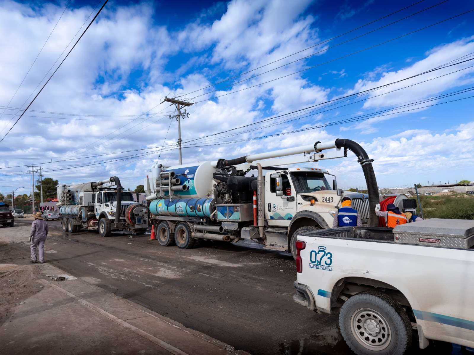 Despliegan tres equipos Vactor en Juárez Porvenir para atender brotes tras lluvias