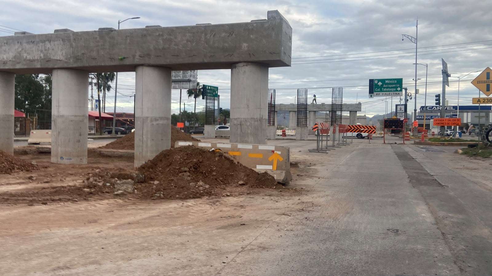 Avanza 40% la construcción del puente Palestina y Fuerza Aérea