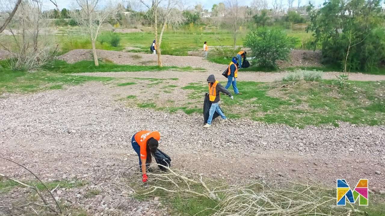 Retiran 1.5 toneladas de basura del Río San Pedro en Meoqui 