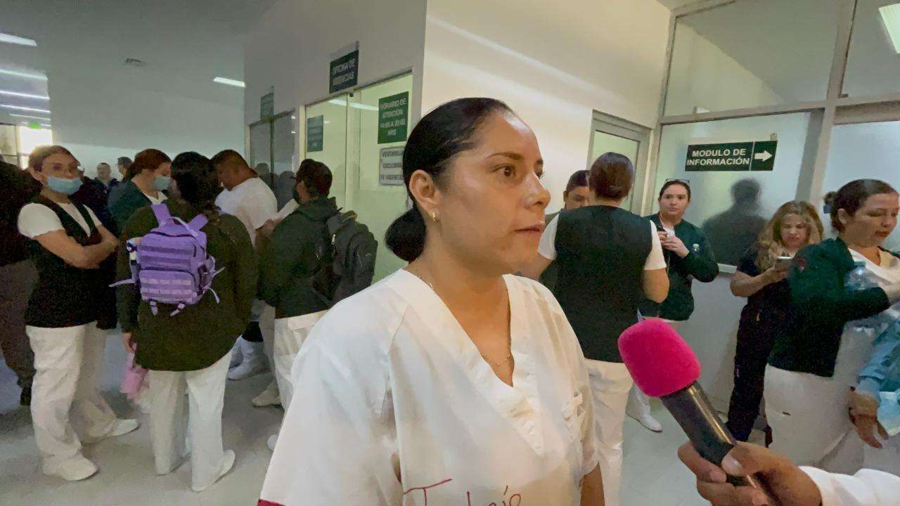 Toman trabajadores del Imss el Hospital Morelos
