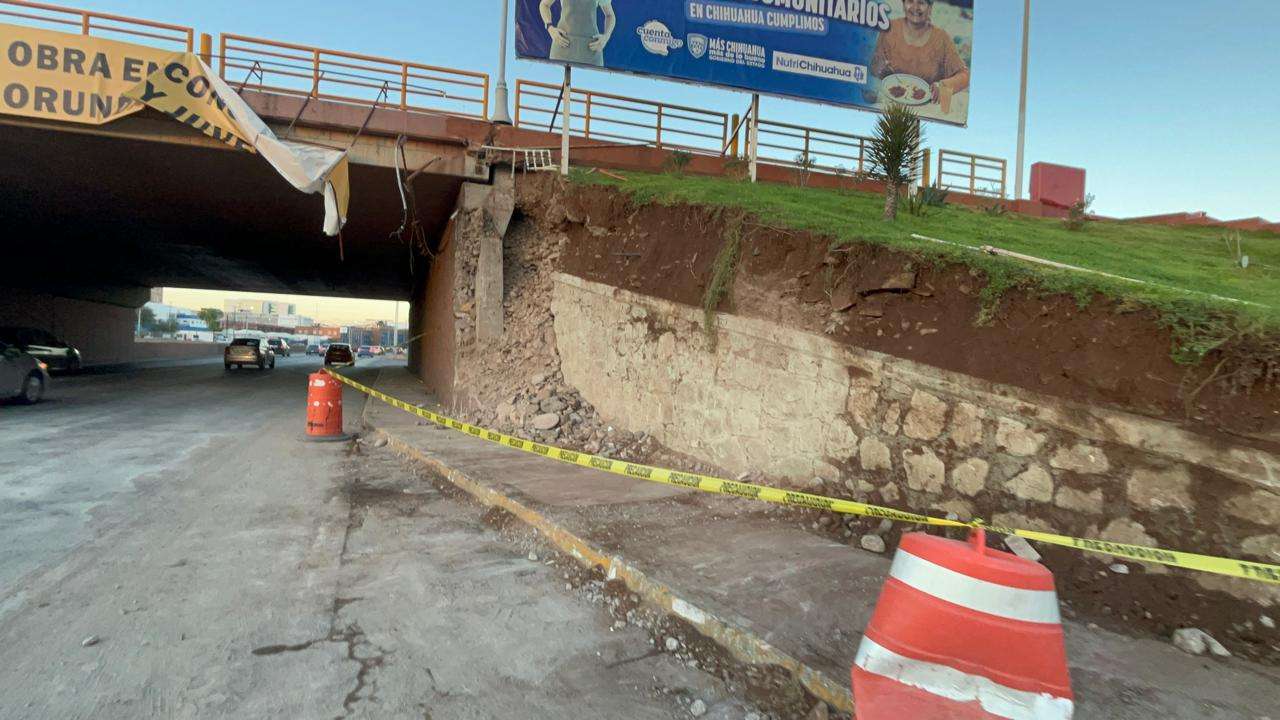 Inspeccionan daños en puente de Universidad y Teófilo Borunda 
