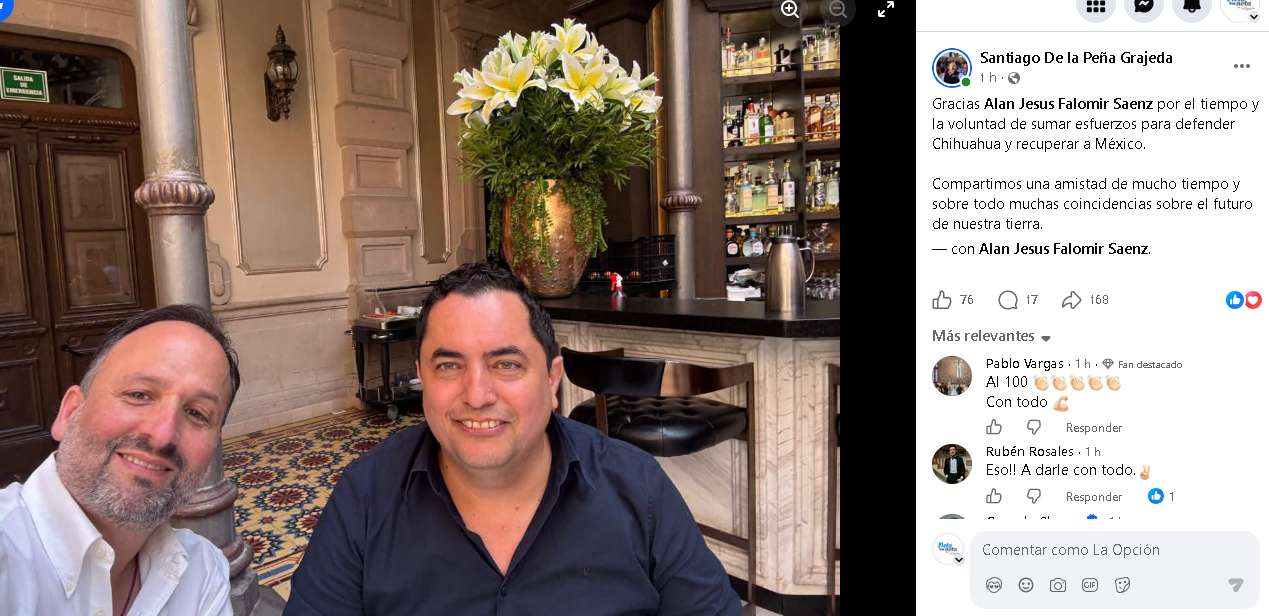 Cierra filas Alan Falomir con Santiago de la Peña rumbo al 2027