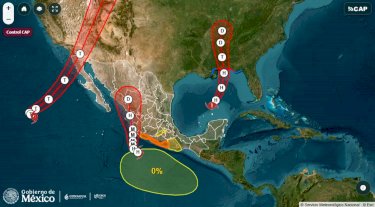 Amenaza ciclónica doble pone en alerta a México 