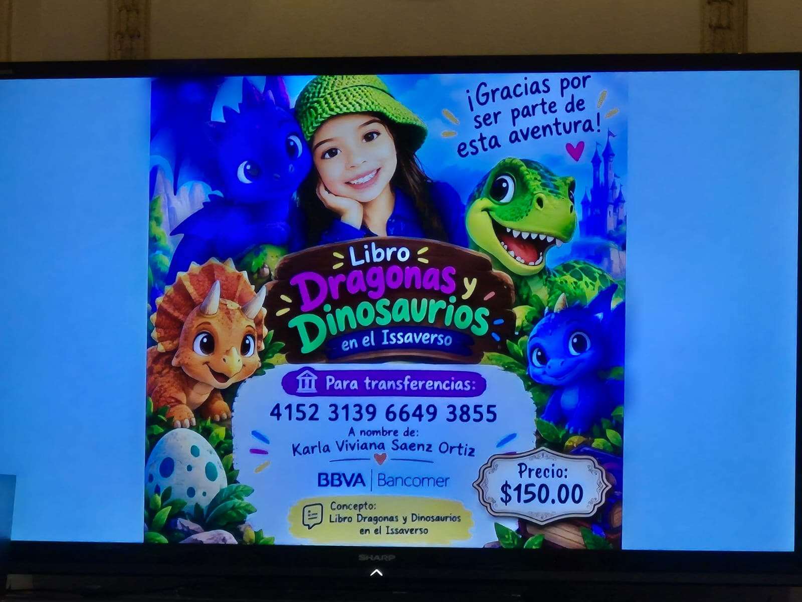 Da vida Viviana de 8 años a su imaginación con su libro Dragonas y Dinosaurios 