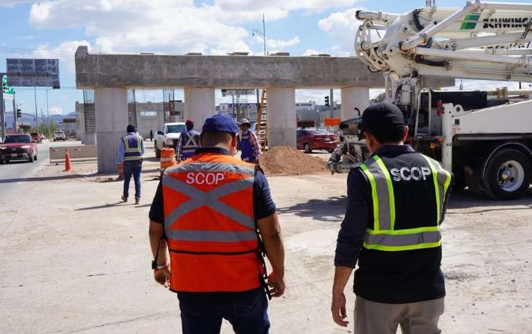 Supervisan avances del puente Palestina y Fuerza Aérea
