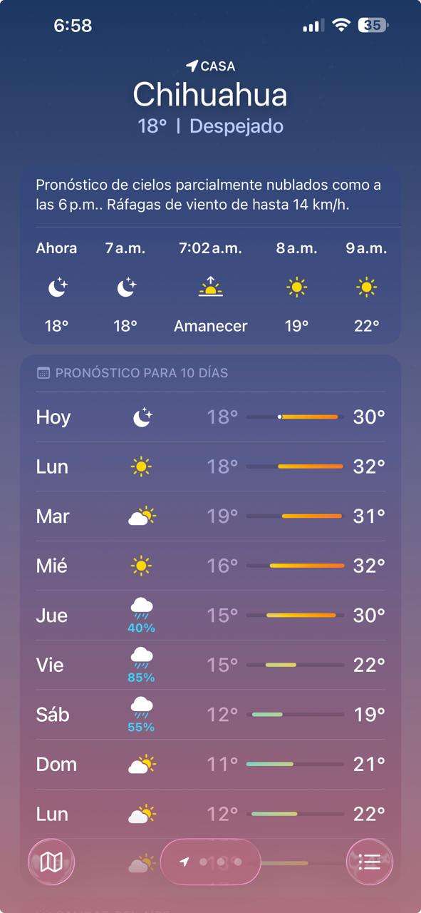 Registra la ciudad amanecer de 18°C con cielo despejado