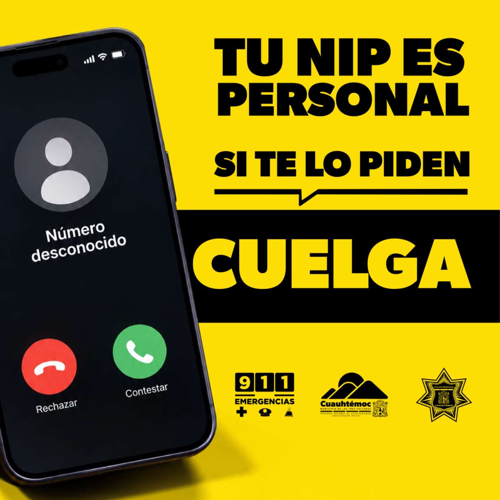Alertan por fraudes telefónicos bancarios en Cuauhtémoc