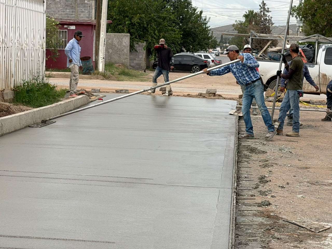 Avanza 50% pavimentación de la calle Francisco I. Madero 