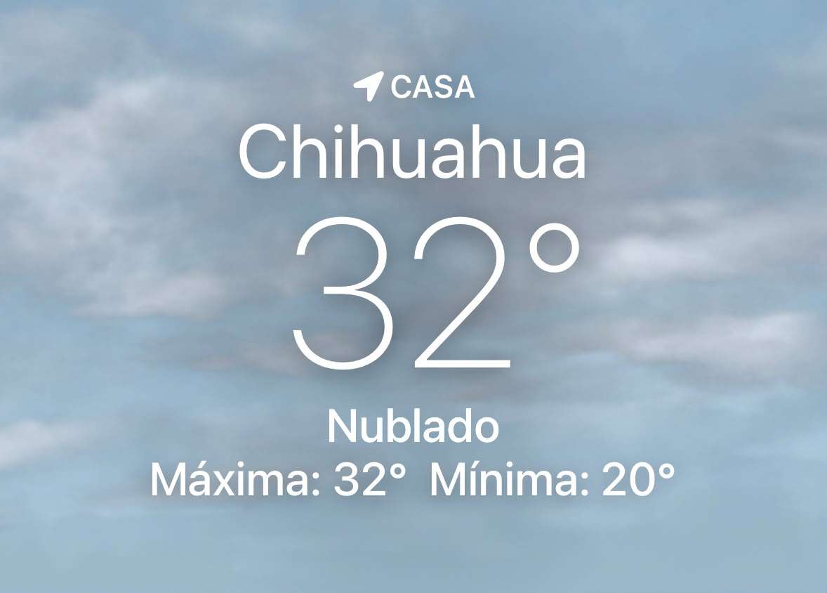 Registra Chihuahua máxima de 32° C durante la tarde
