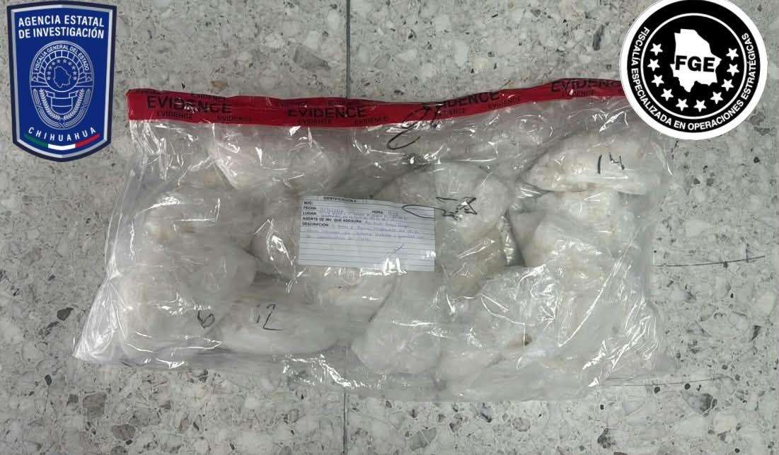 Localizan casi siete kilos de cristal abandonos en terreno baldío
