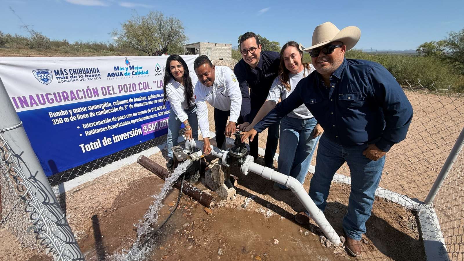 Inaugura Jcas pozo de agua potable en Julimes