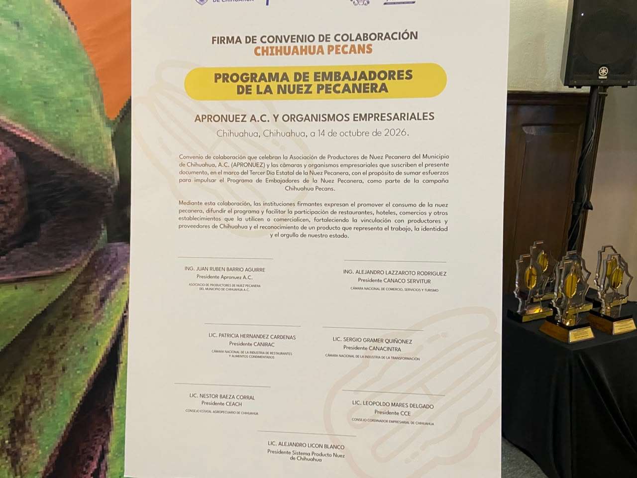 Firman convenio para impulsar a embajadores de nuez pecanera