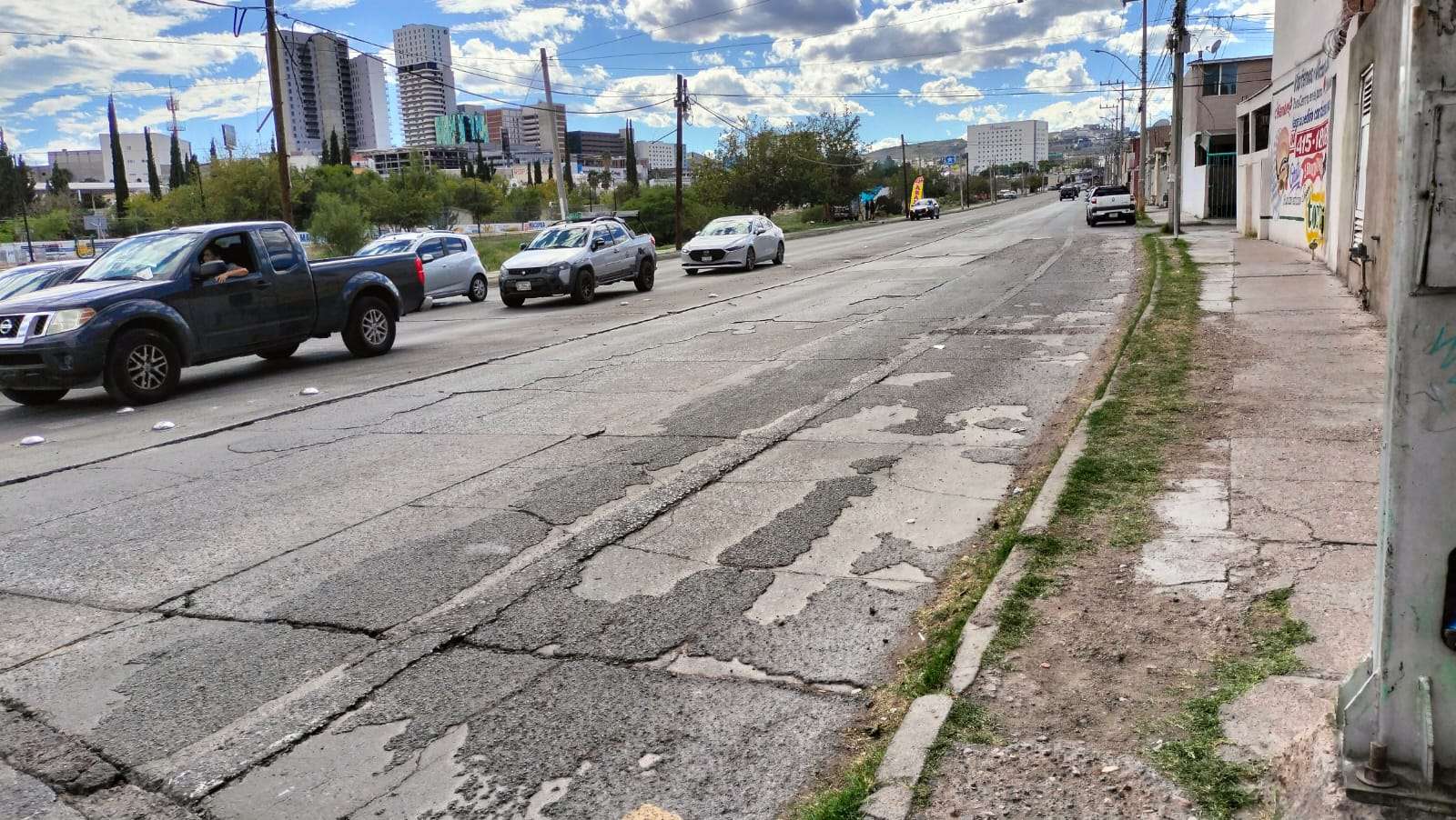 Denuncian abandono vial en calles del norte de Chihuahua