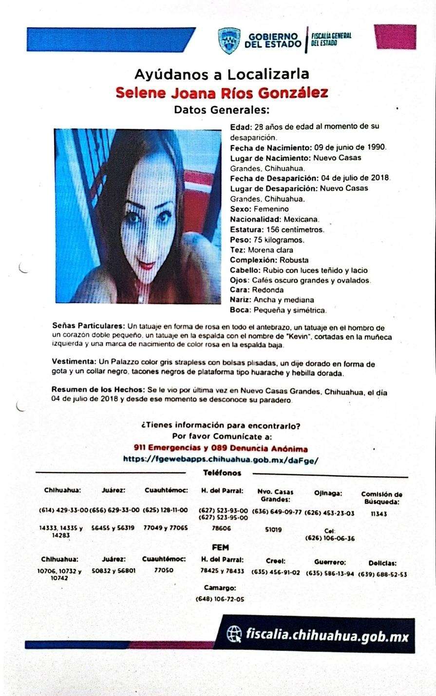 Difunden pesquisas para localizar a tres personas ausentes en Nuevo Casas Grandes
