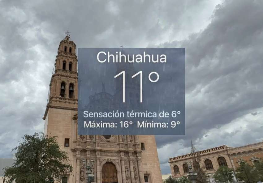 Amanece Chihuahua a 11°C bajo lluvias y cielo totalmente cerrado