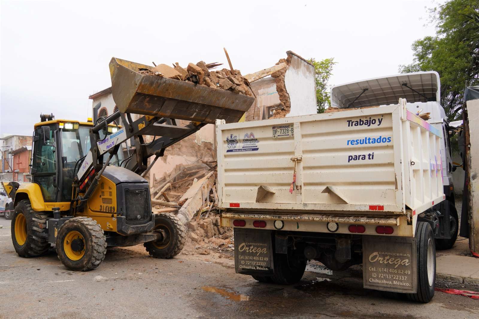Retira Municipio 73.5 toneladas de escombro en el Centro