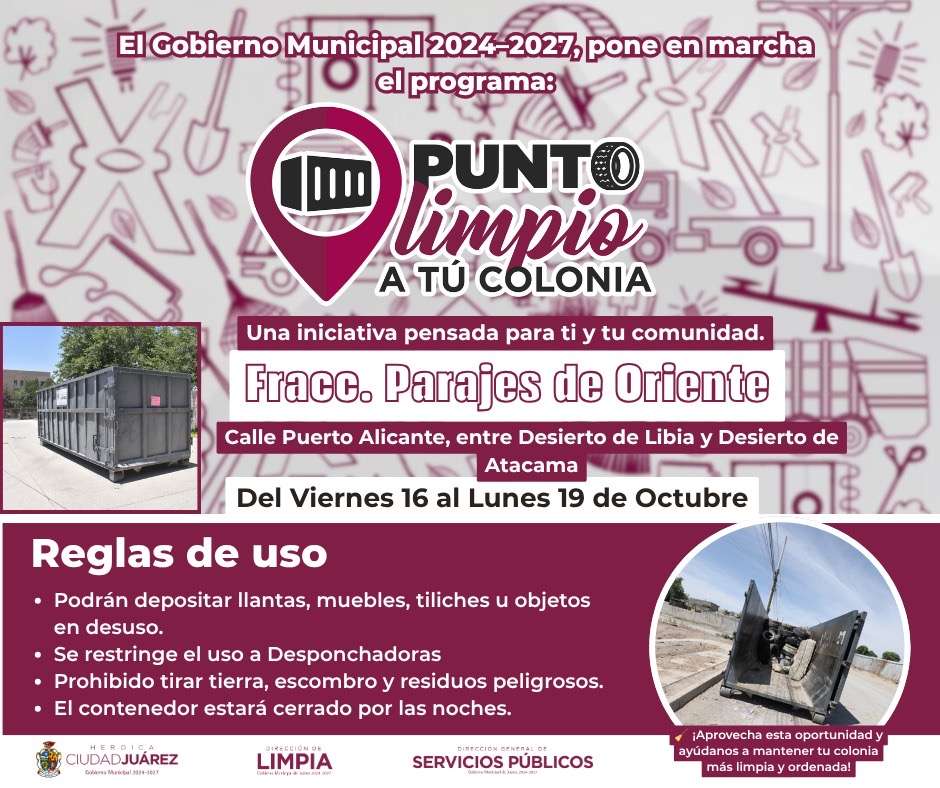 Instala Municipio cuatros nuevos puntos limpios 