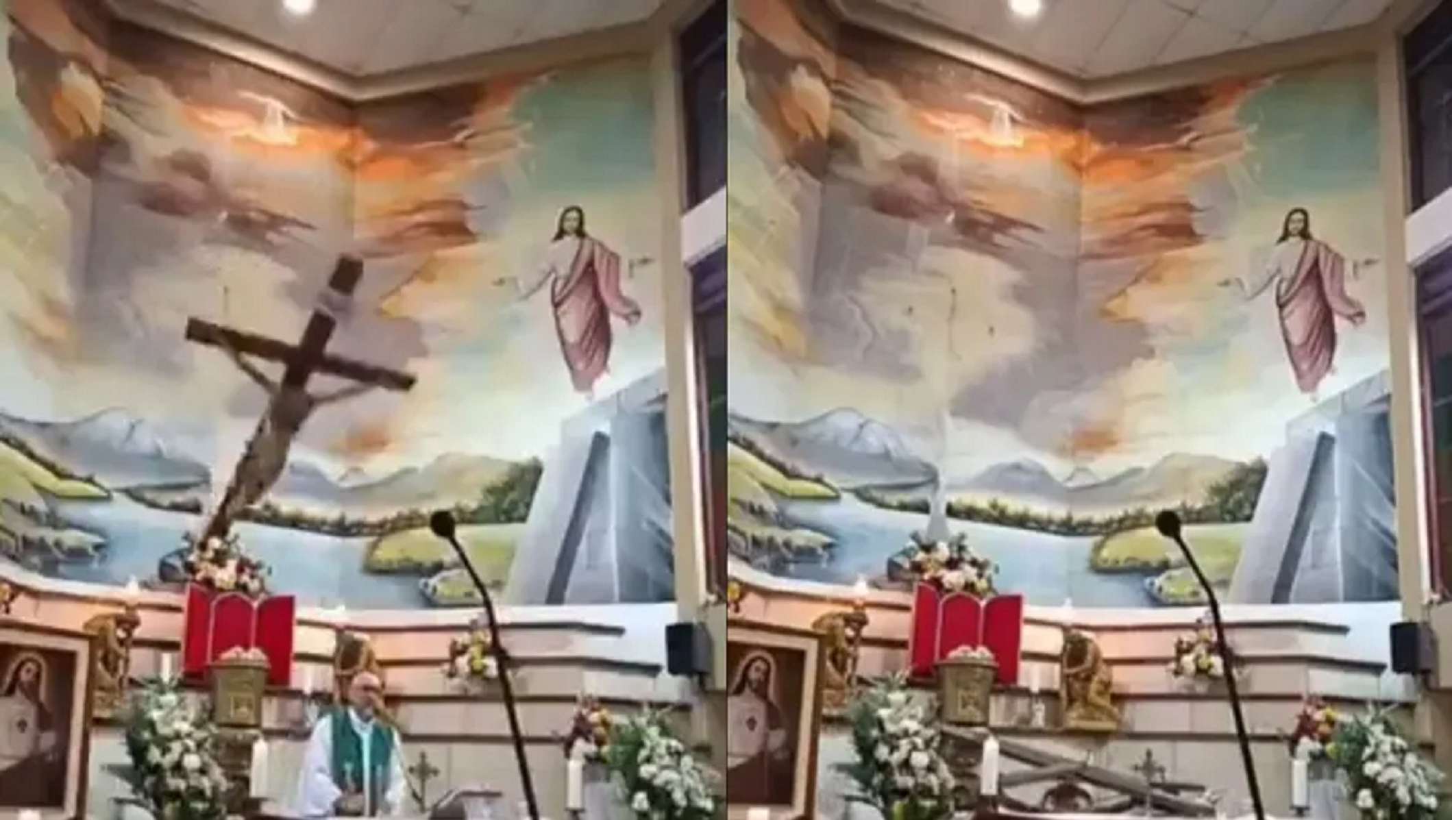 Muere Sacerdote tras caerle una cruz en plena misa 