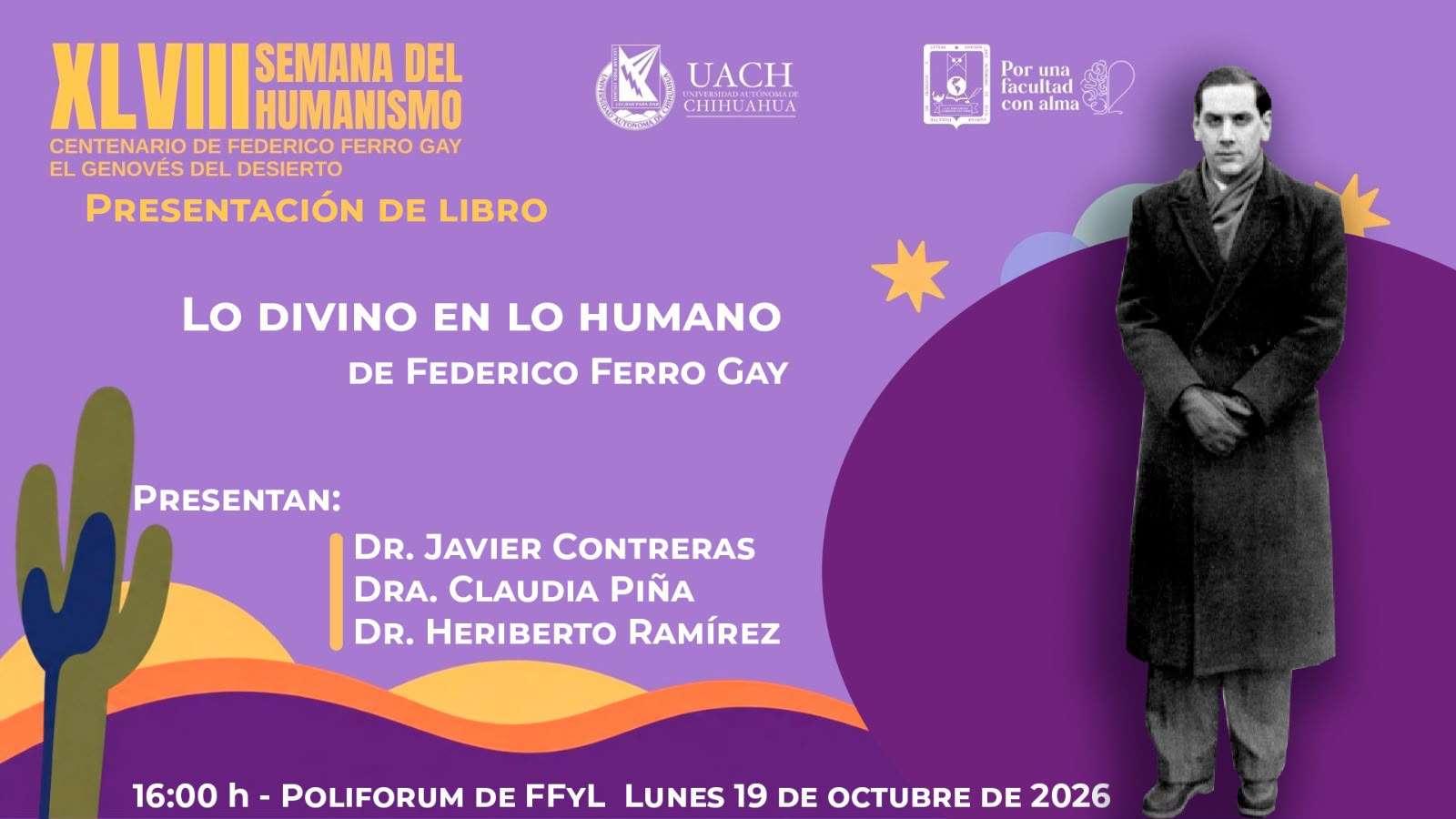 Conmemora Uach centenario de Federico Ferro Gay con Semana del Humanismo
