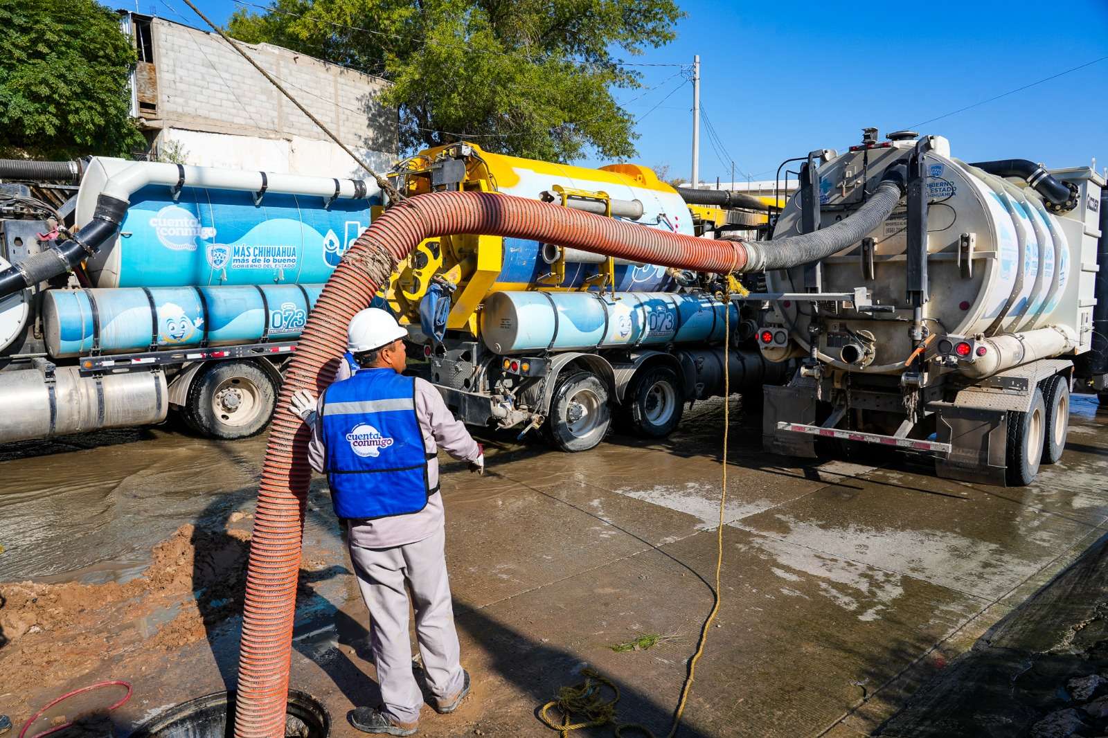 Da JMAS mantenimiento a colector de Viaducto Mártires del 68