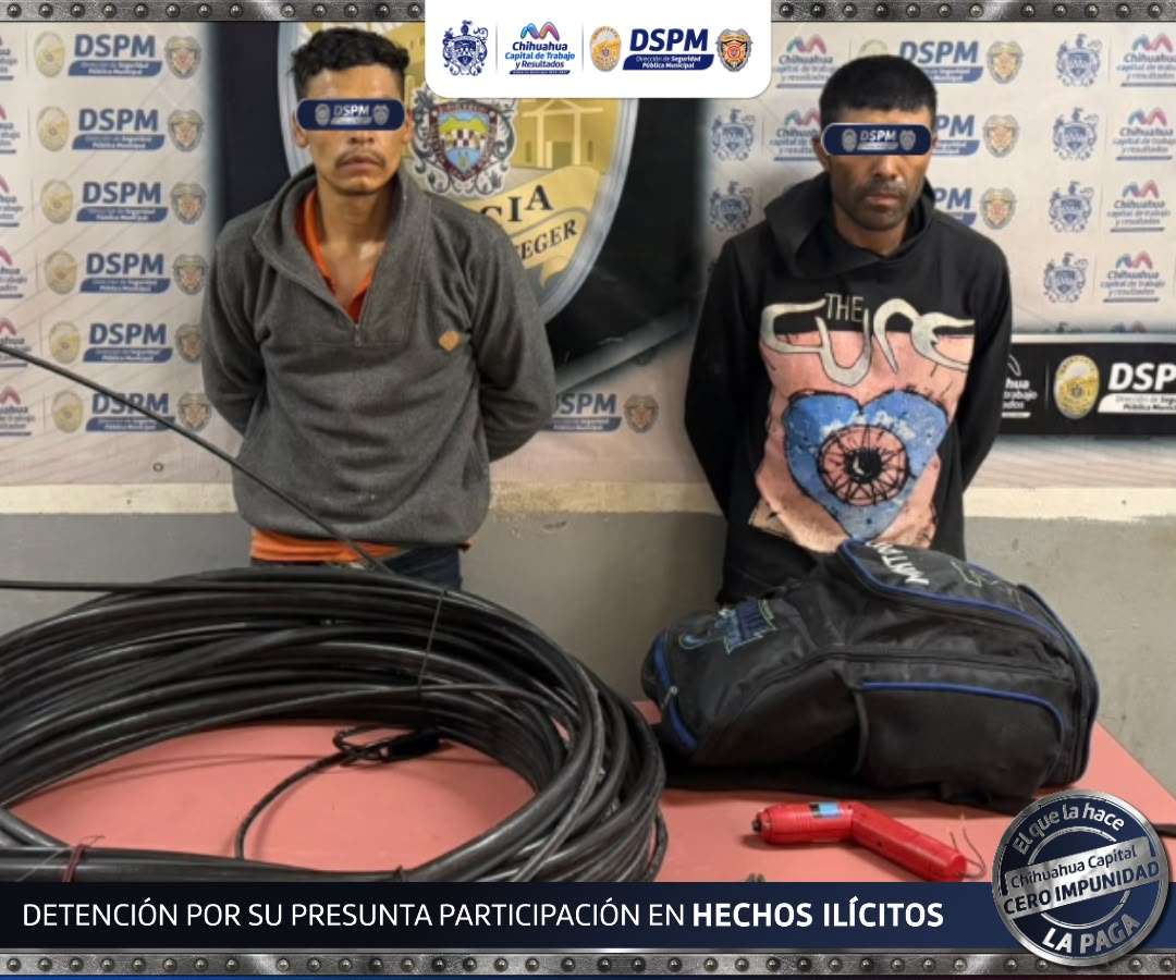 Interviene Dspm por presunto robo de cableado en Las Malvinas