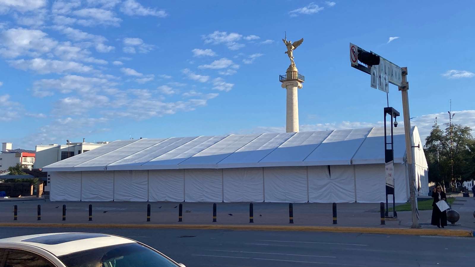 Muestra gran avance estructura para evento Cempasúchil un viaje al pasado