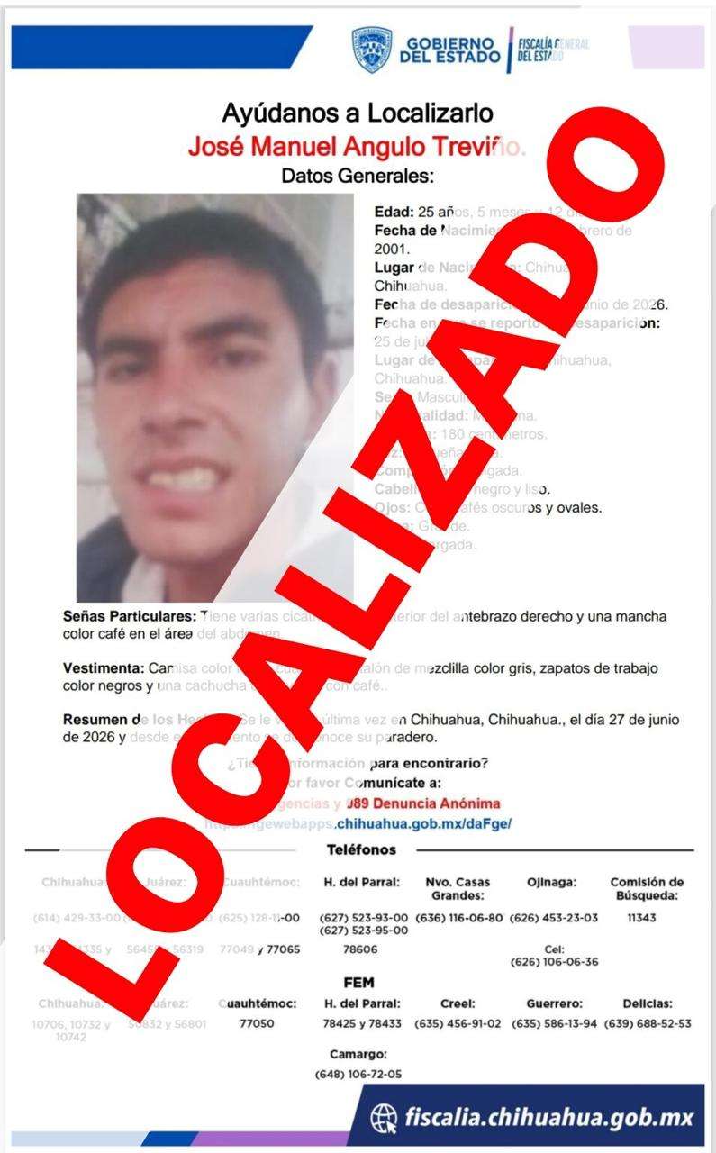 Localiza Fdzc a cinco ausentes en Chihuahua y Delicias