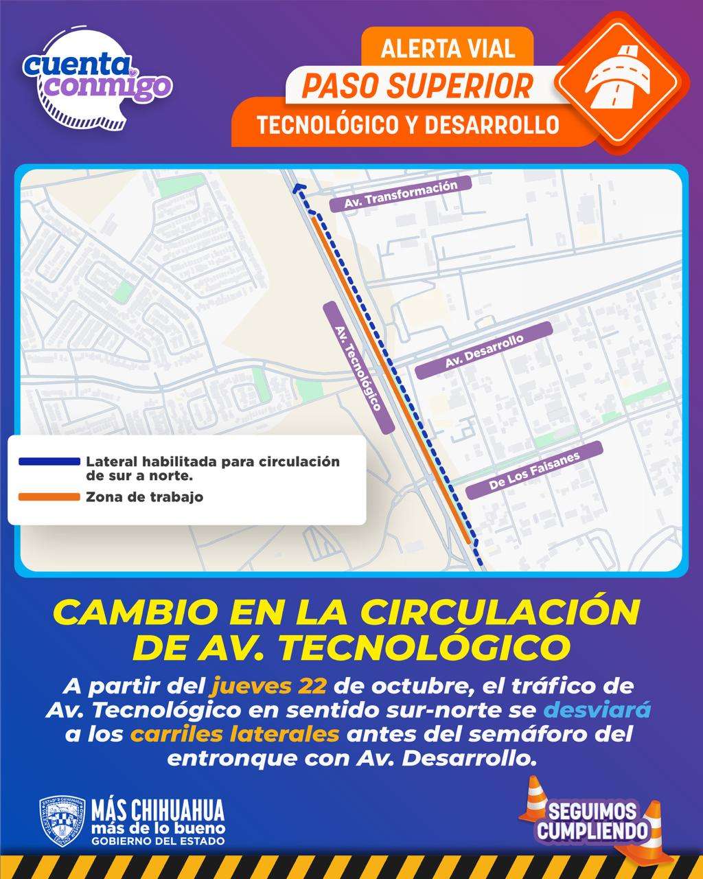 Anuncia desvío vial por inicio de excavaciones en obra del Paso Superior