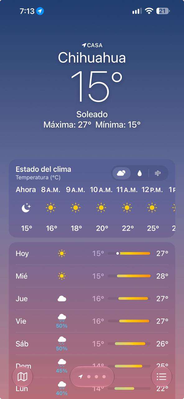 Inicia el martes con clima de 15°C; prevén máxima de 27°C