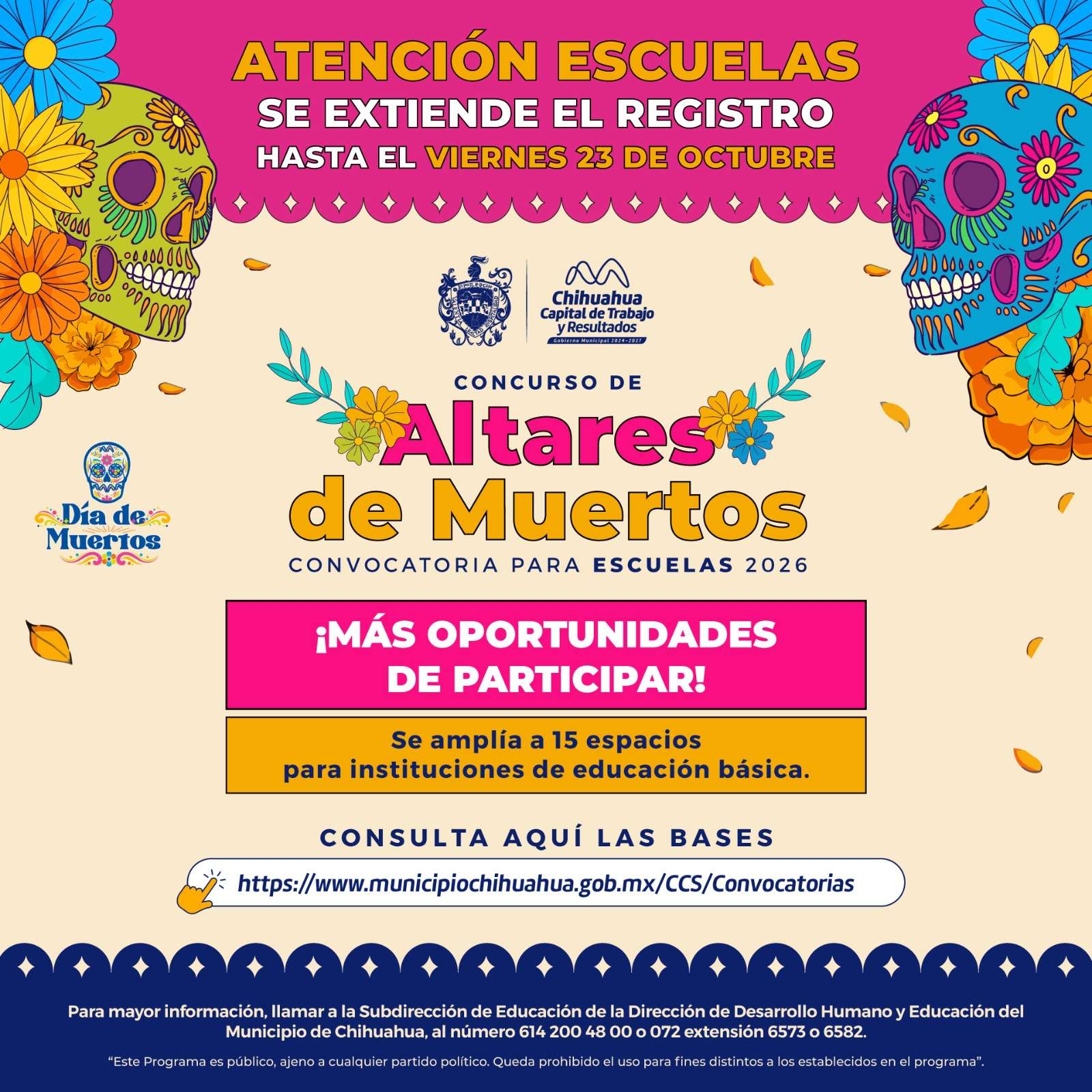 Extienden registro para Concurso de Altares de Muertos 2026