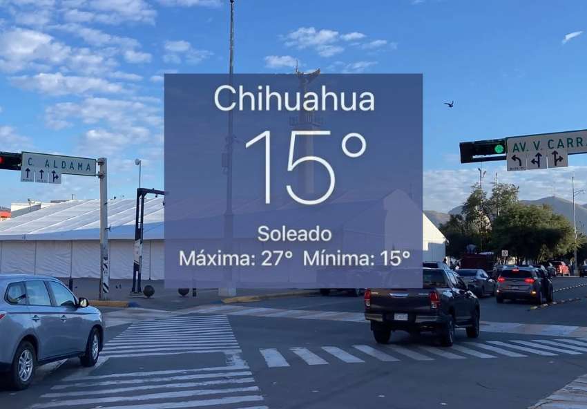 Inicia el martes con clima de 15°C; prevén máxima de 27°C