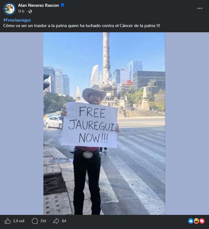 Pide influencer chihuahuense liberación de Jáuregui en Cdmx 