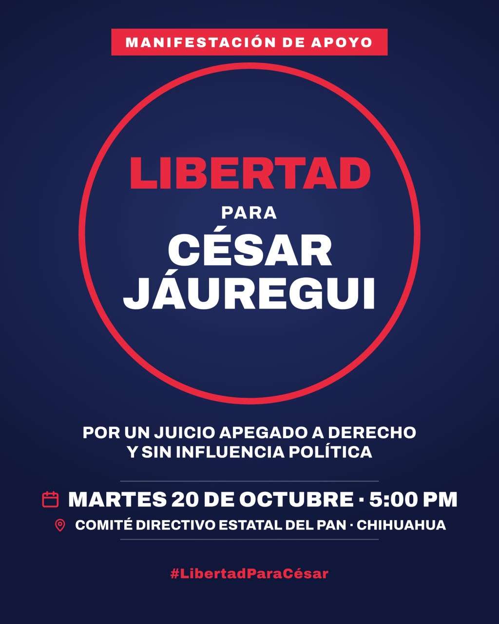 Convocan a manifestación en apoyo a César Jáuregui 