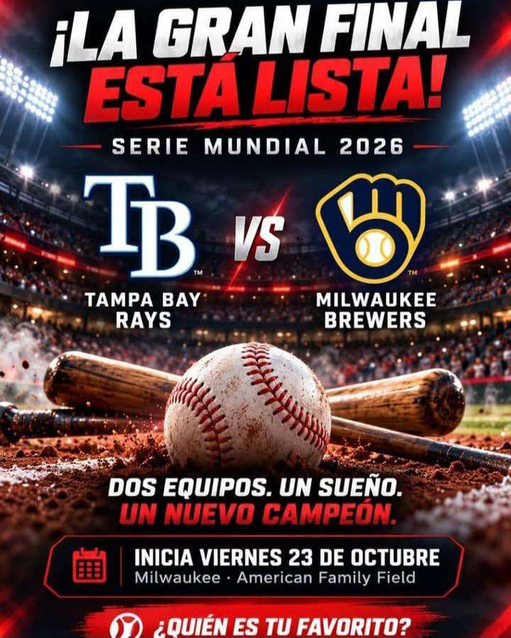 Disputarán Rays y Brewers el título de las Grandes Ligas