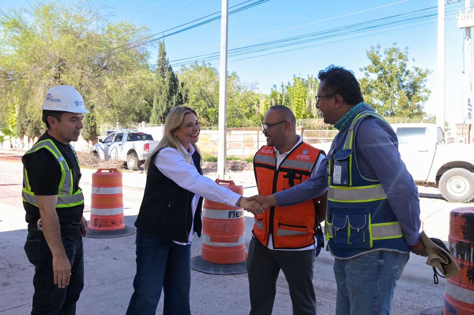 Supervisa Maru Campos obras viales en Chihuahua 