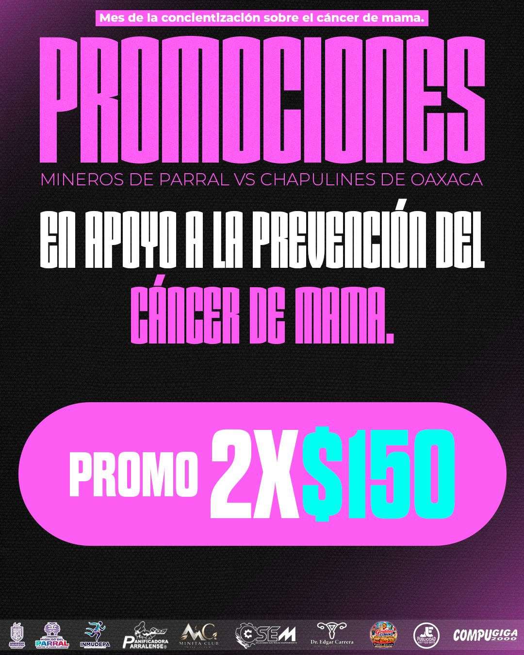 Invitan a apoyar a Mineros de Parral con promociones por Mes Rosa