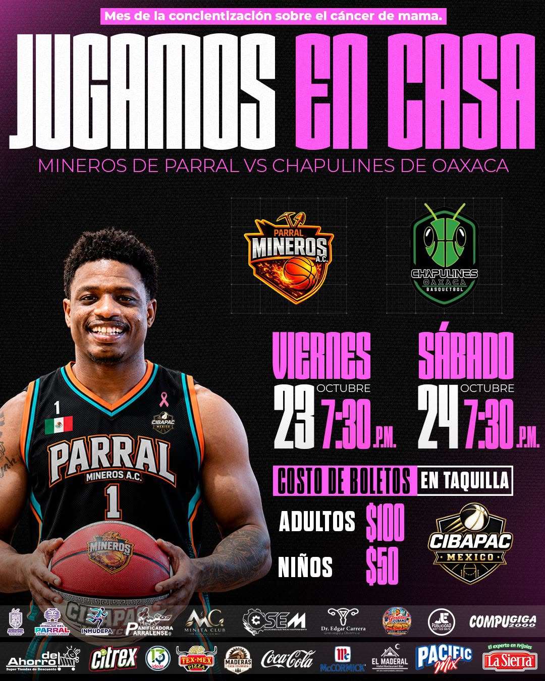 Invitan a apoyar a Mineros de Parral con promociones por Mes Rosa