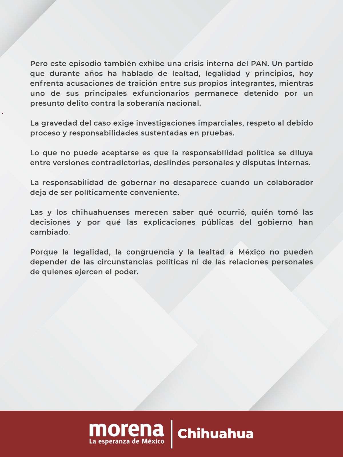 ¿Qué cambió?: cuestiona Morena al Gobierno Estatal por caso Jáuregui