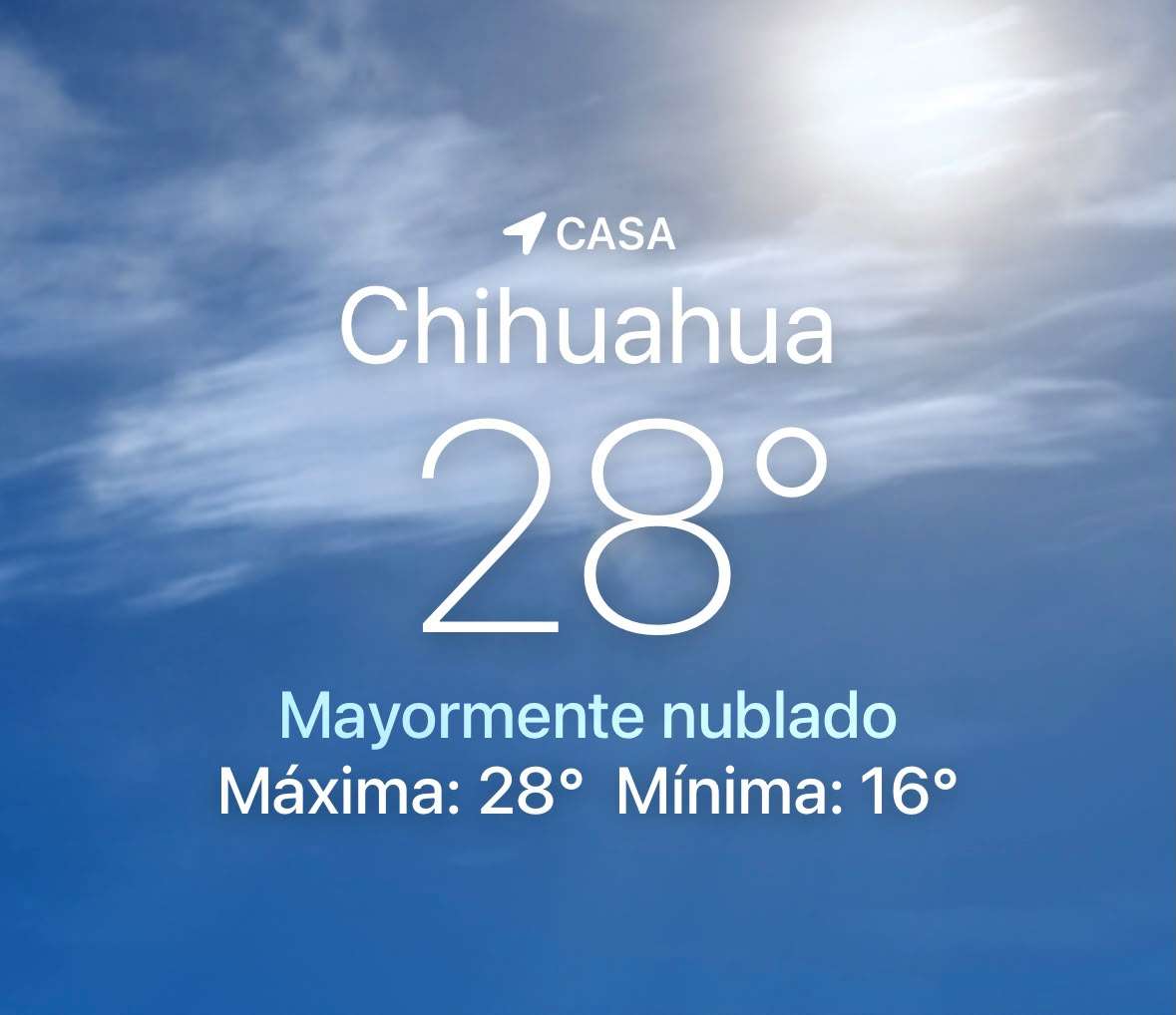 Alcanza temperatura 28°C, la ciudad de Chihuahua