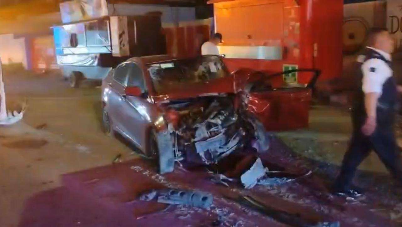 Aparatoso choque múltiple en Ejército Nacional deja dos lesionado