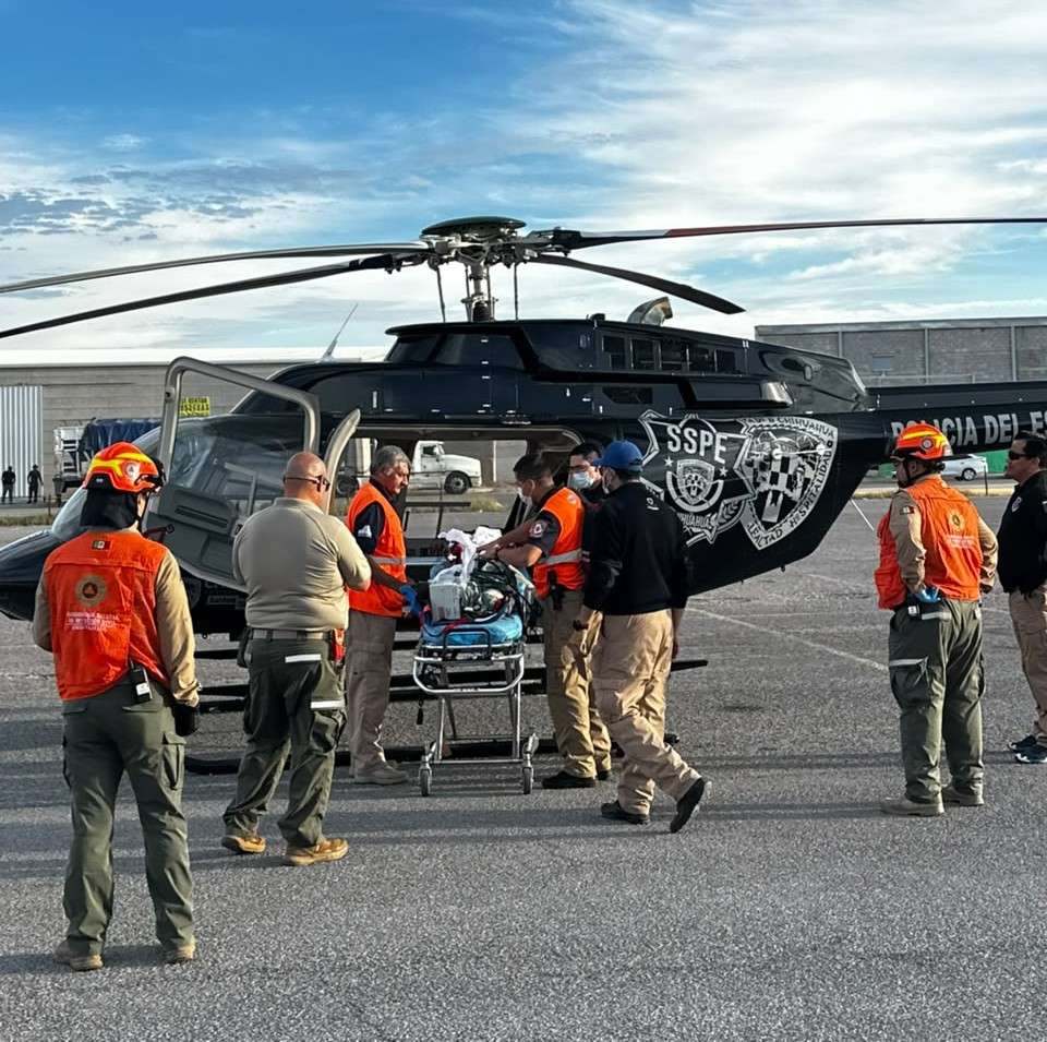Trasladan en helicóptero a bebé de 7 meses a Ojinaga