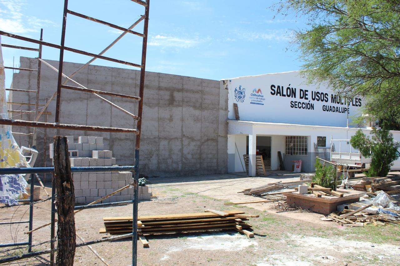 Concluyen ampliación del salón de usos múltiples de seccional Guadalupe