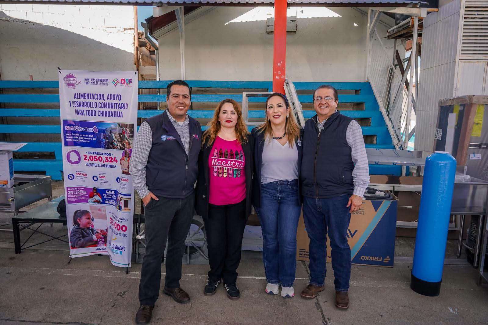 Equipan comedores escolares y comunitarios en tres municipios