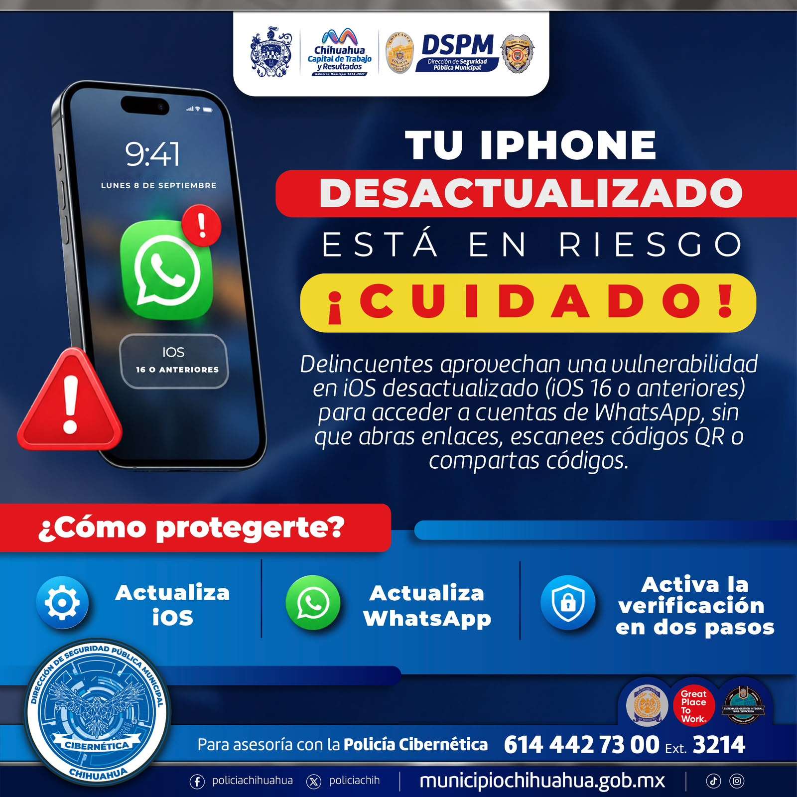 Alertan sobre riesgos de seguridad en iPhone y WhatsApp