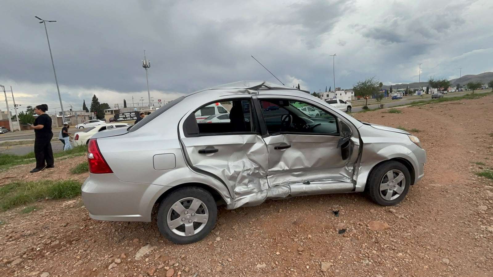 Deja choque un lesionado en la Prieto Luján
