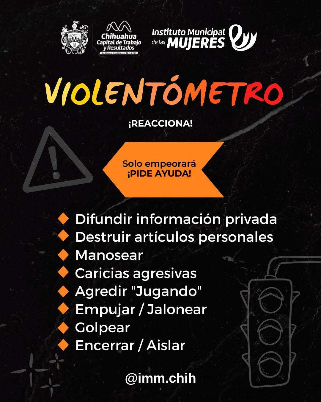 Identifica señales de alerta mediante el Violentómetro del Gobierno Municipal
