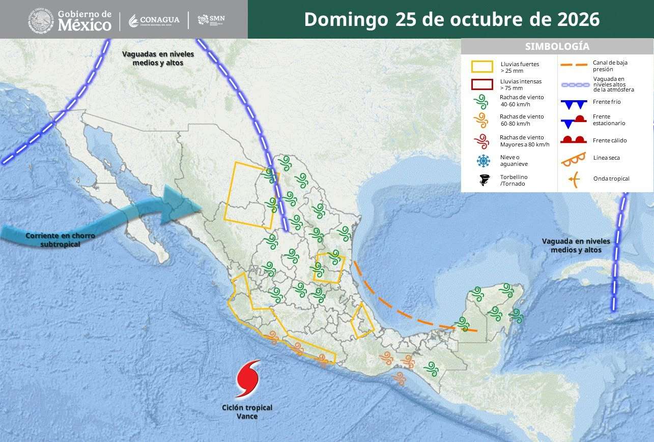 Advierten por fuertes lluvias y vientos en Chihuahua